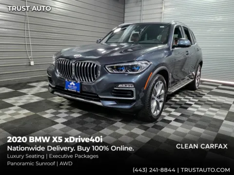 Gray 2020 BMW X5 xDrive40i AWD Luxury SUV w/Executive Pkg for sale in Sykesville, MD