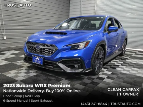 Blue 2023 Subaru WRX Premium AWD 6-Speed Manual Sedan for sale in Sykesville, MD