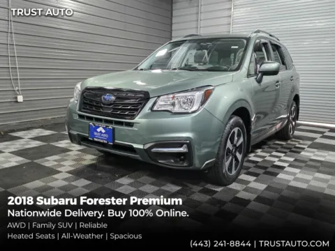 Green 2018 Subaru Forester Premium AWD SUV for sale in Sykesville, MD