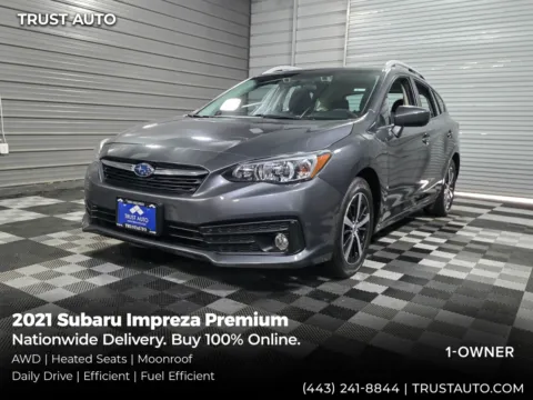 Gray 2021 Subaru Impreza Premium AWD Hatchback for sale in Sykesville, MD
