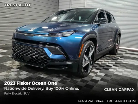 Blue 2023 Fisker Ocean One AWD Electric SUV for sale in Sykesville, MD