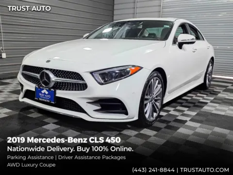White 2019 Mercedes-Benz CLS 450 4MATIC AWD Luxury Coupe w/Driver Assistance Pkg for sale in Sykesville, MD