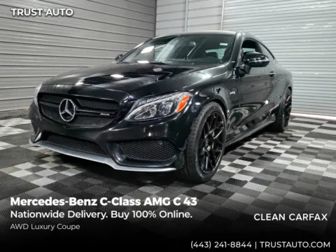Black 2017 Mercedes-Benz C-Class AMG C 43 4MATIC AWD Luxury Coupe for sale in Sykesville, MD