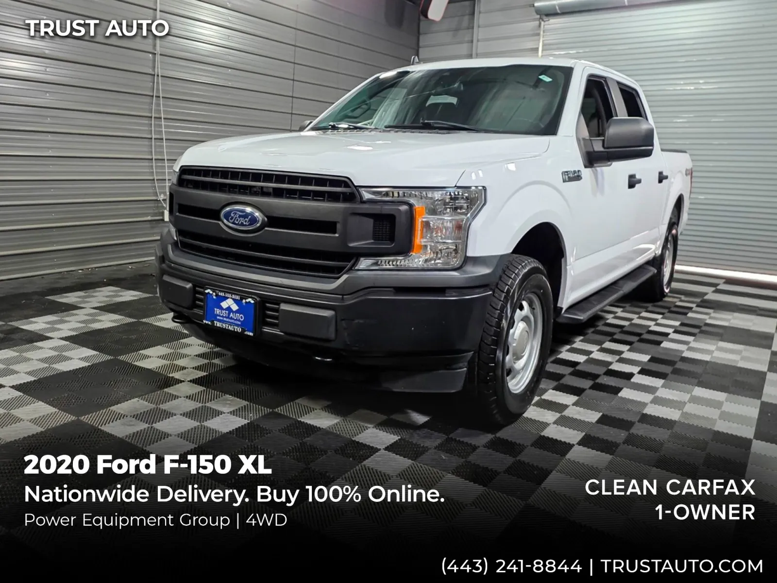 White 2020 Ford F-150 XL 4WD SuperCrew Pickup Truck for sale in Sykesville, MD