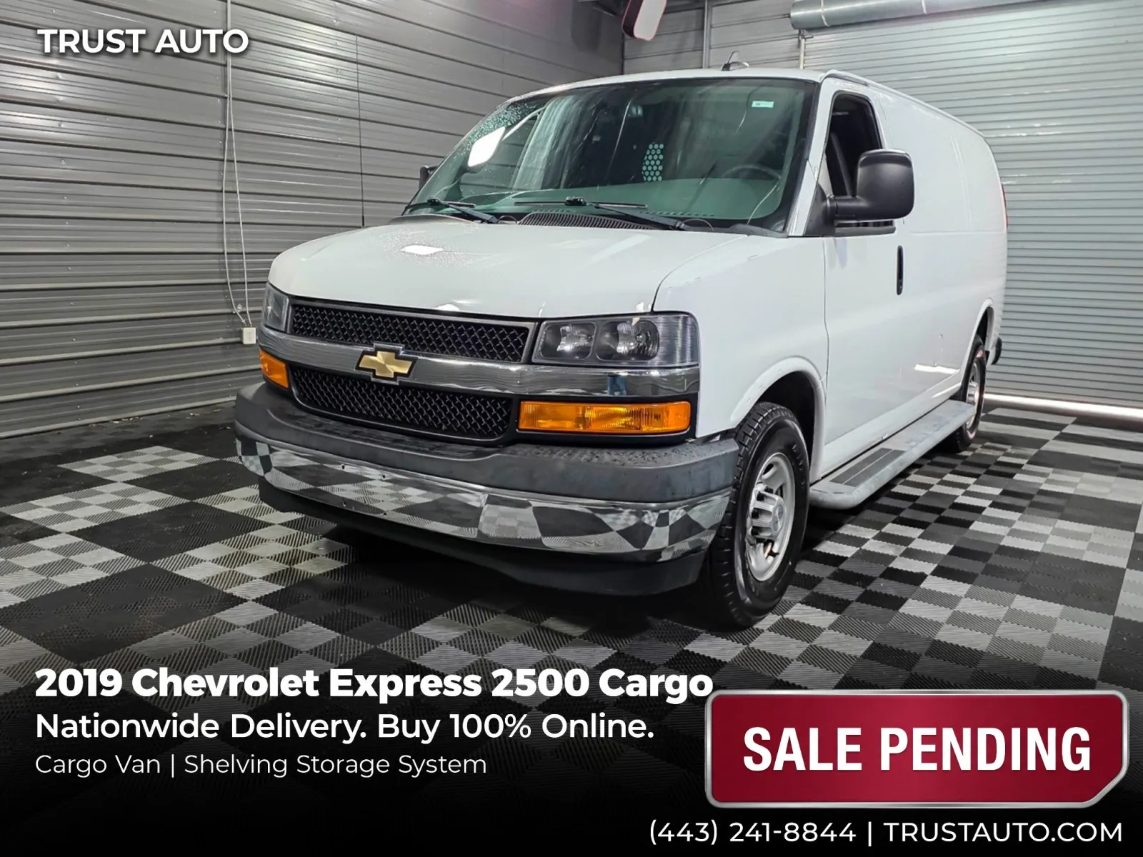 2019 Chevrolet Express 2500 Cargo 135''WB Low Roof Minivan/Van w/Shelving Storage System for sale in Sykesville, MD