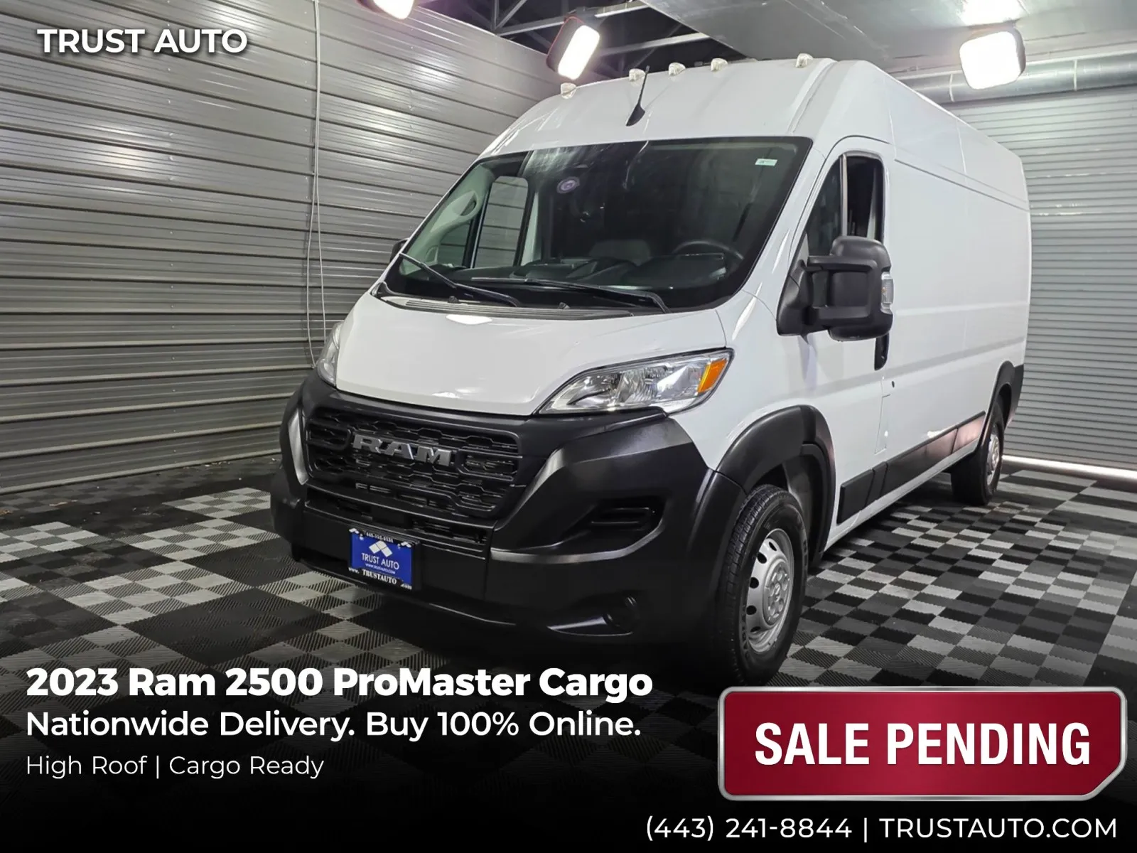 White 2023 Ram 2500 ProMaster Cargo 159''WB High Roof Minivan/Van for sale in Sykesville, MD