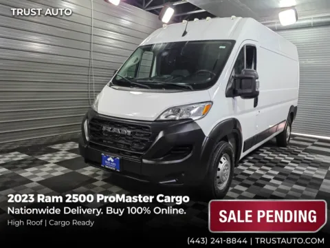 White 2023 Ram 2500 ProMaster Cargo 159''WB High Roof Minivan/Van for sale in Sykesville, MD