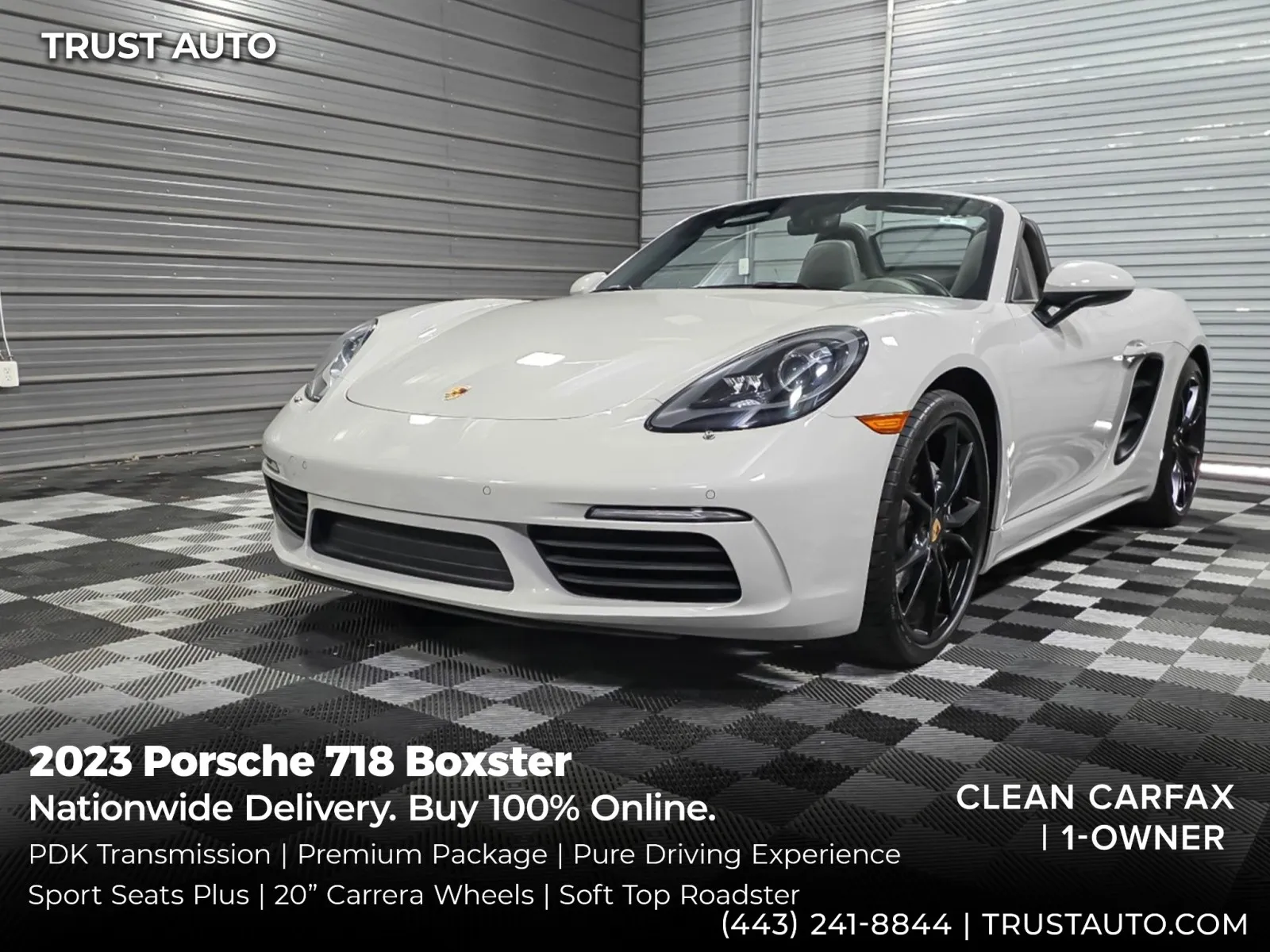 Gray 2023 Porsche 718 Boxster Roadster Soft-Top Luxury Convertible for sale in Sykesville, MD