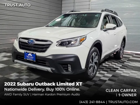 White 2022 Subaru Outback Limited XT AWD SUV for sale in Sykesville, MD