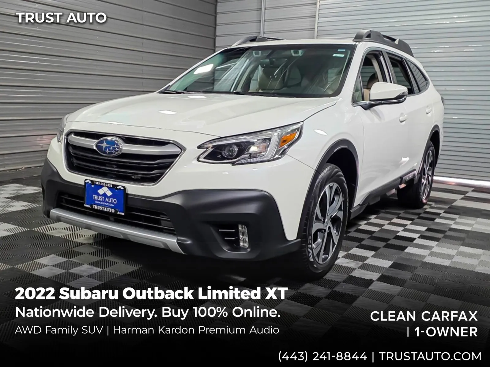 White 2022 Subaru Outback Limited XT AWD SUV for sale in Sykesville, MD