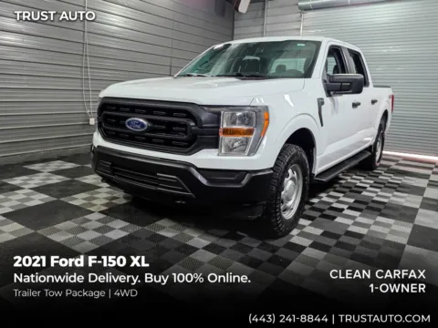 White 2021 Ford F-150 XL 4WD SuperCrew Pickup Truck for sale in Sykesville, MD
