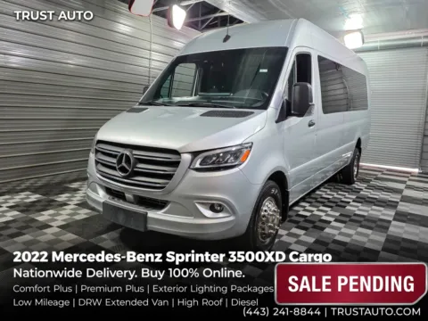 Silver 2022 Mercedes-Benz Sprinter 3500XD Cargo 170''WB DRW High Roof Extended Diesel Minivan/Van w/Comfort Plus for sale in Sykesville, MD