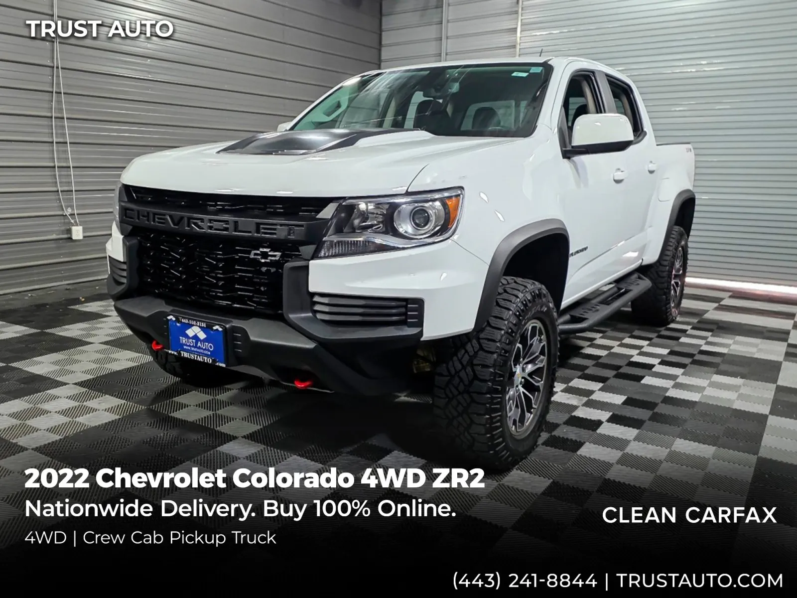 White 2022 Chevrolet Colorado ZR2 4WD Crew Cab Pickup Truck for sale in Sykesville, MD