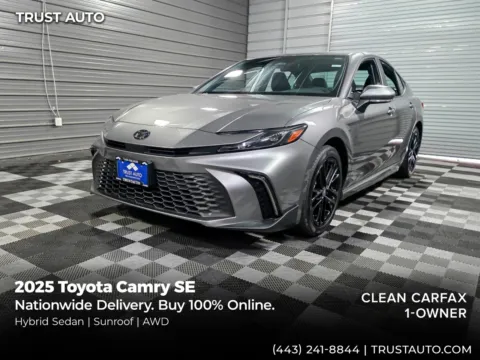 Gray 2025 Toyota Camry SE AWD Hybrid-Electric Sedan for sale in Sykesville, MD
