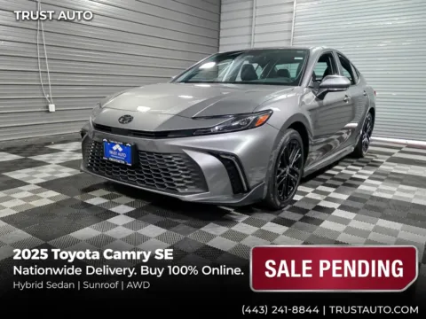 Gray 2025 Toyota Camry SE AWD Hybrid-Electric Sedan for sale in Sykesville, MD
