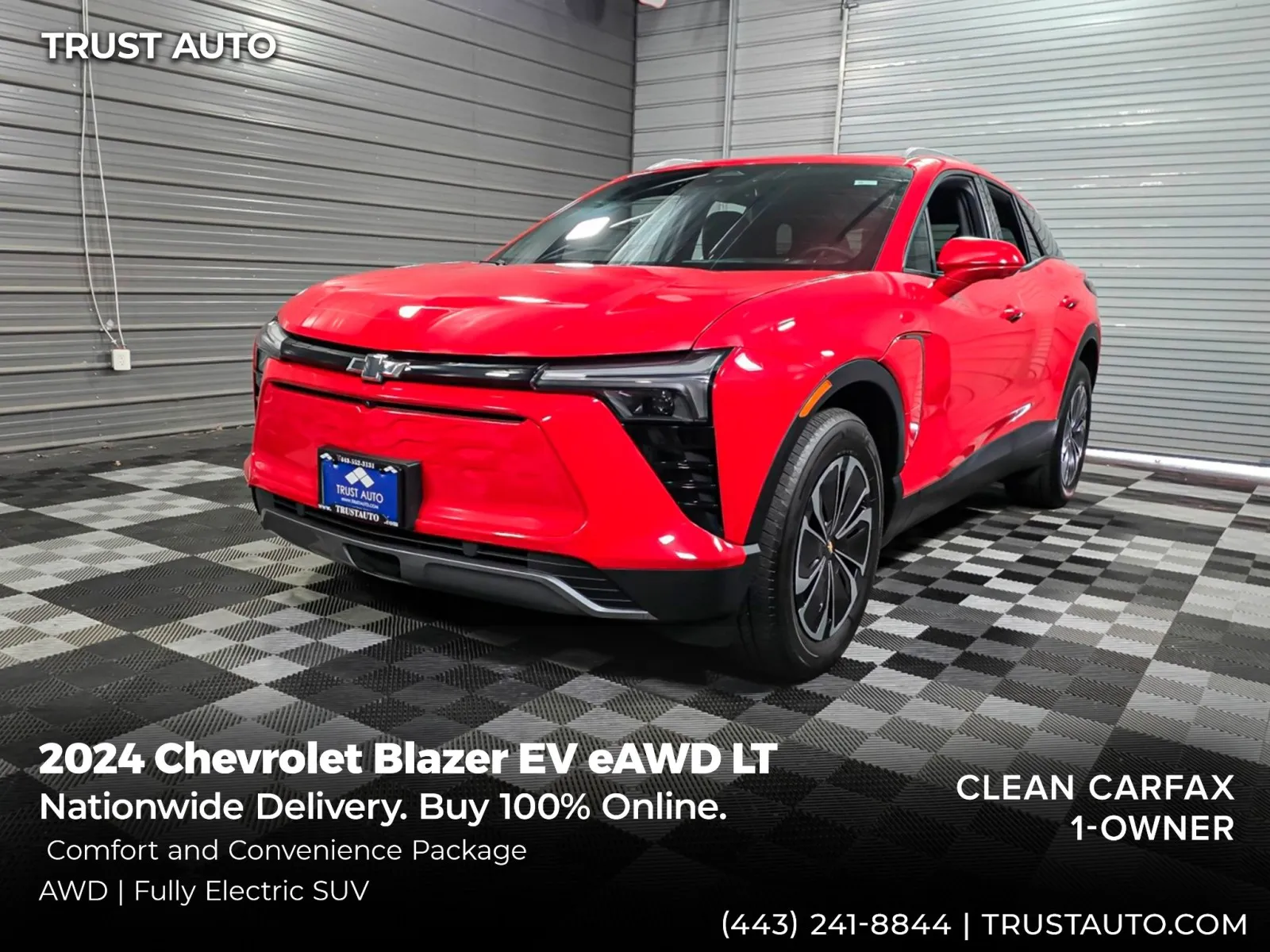 Red 2024 Chevrolet Blazer EV eAWD LT AWD Electric SUV w/Comfort and Convenience Pkg for sale in Sykesville, MD