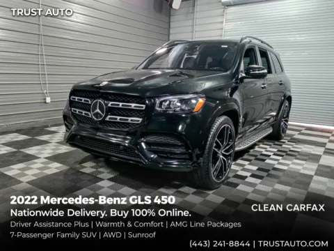Black 2022 Mercedes-Benz GLS 450 AWD 7-Passenger Luxury SUV w/Driver Assistance Plus/AMG Line Pkgs for sale in Sykesville, MD