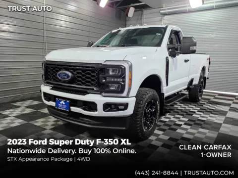 White 2023 Ford Super Duty F-350 SRW XL 4WD Regular Cab 8FT Bed Pickup Truck w/STX Appearance Pkg for sale in Sykesville, MD