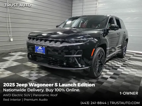 Black 2025 Jeep Wagoneer S Launch Edition AWD Electric Luxury SUV for sale in Sykesville, MD