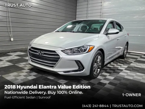Silver 2018 Hyundai Elantra Value Edition 4-Door Sedan for sale in Sykesville, MD