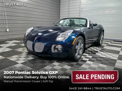Blue 2007 Pontiac Solstice GXP 5-Speed Manual Soft-Top Convertible for sale in Sykesville, MD