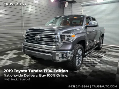 Gray 2019 Toyota Tundra 1794 Edition 4WD CrewMax 5.7 V8 Pickup Truck for sale in Sykesville, MD