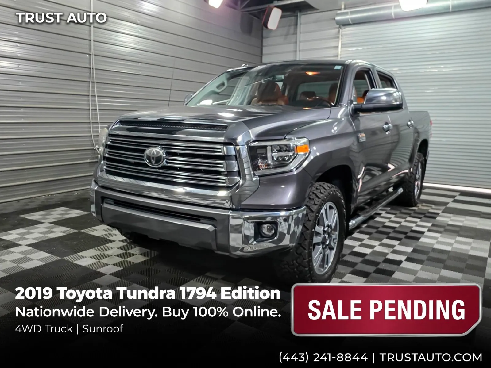 2019 Toyota Tundra 1794 Edition 4WD CrewMax 5.7 V8 Pickup Truck for sale in Sykesville, MD