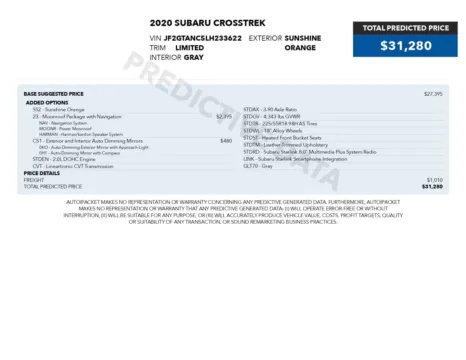 Another view of 2020 Subaru Crosstrek Limited AWD SUV for sale in Sykesville, MD at Trust Auto
