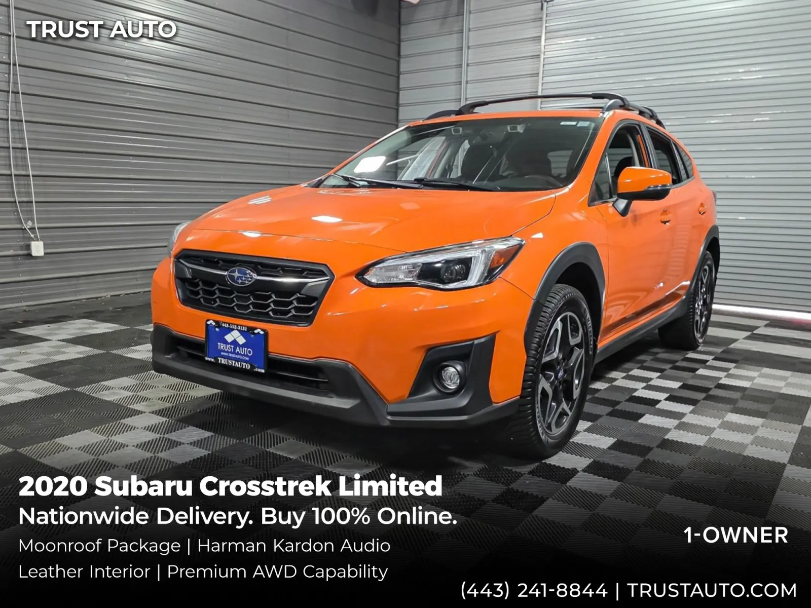 Orange 2020 Subaru Crosstrek Limited AWD SUV for sale in Sykesville, MD