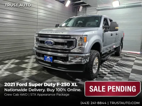 Silver 2021 Ford Super Duty F-250 SRW XL 4WD Crew Cab Long Bed 7.3L V8 Godzilla Pickup Truck w/Appeara for sale in Sykesville, MD