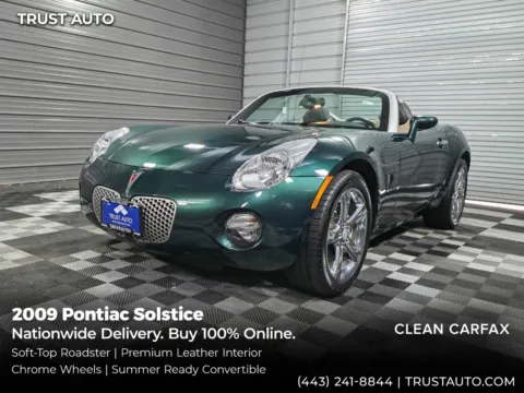 Green 2009 Pontiac Solstice Soft-Top Convertible for sale in Sykesville, MD