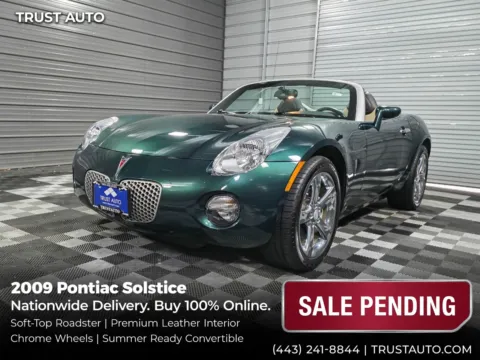 Green 2009 Pontiac Solstice Soft-Top Convertible for sale in Sykesville, MD