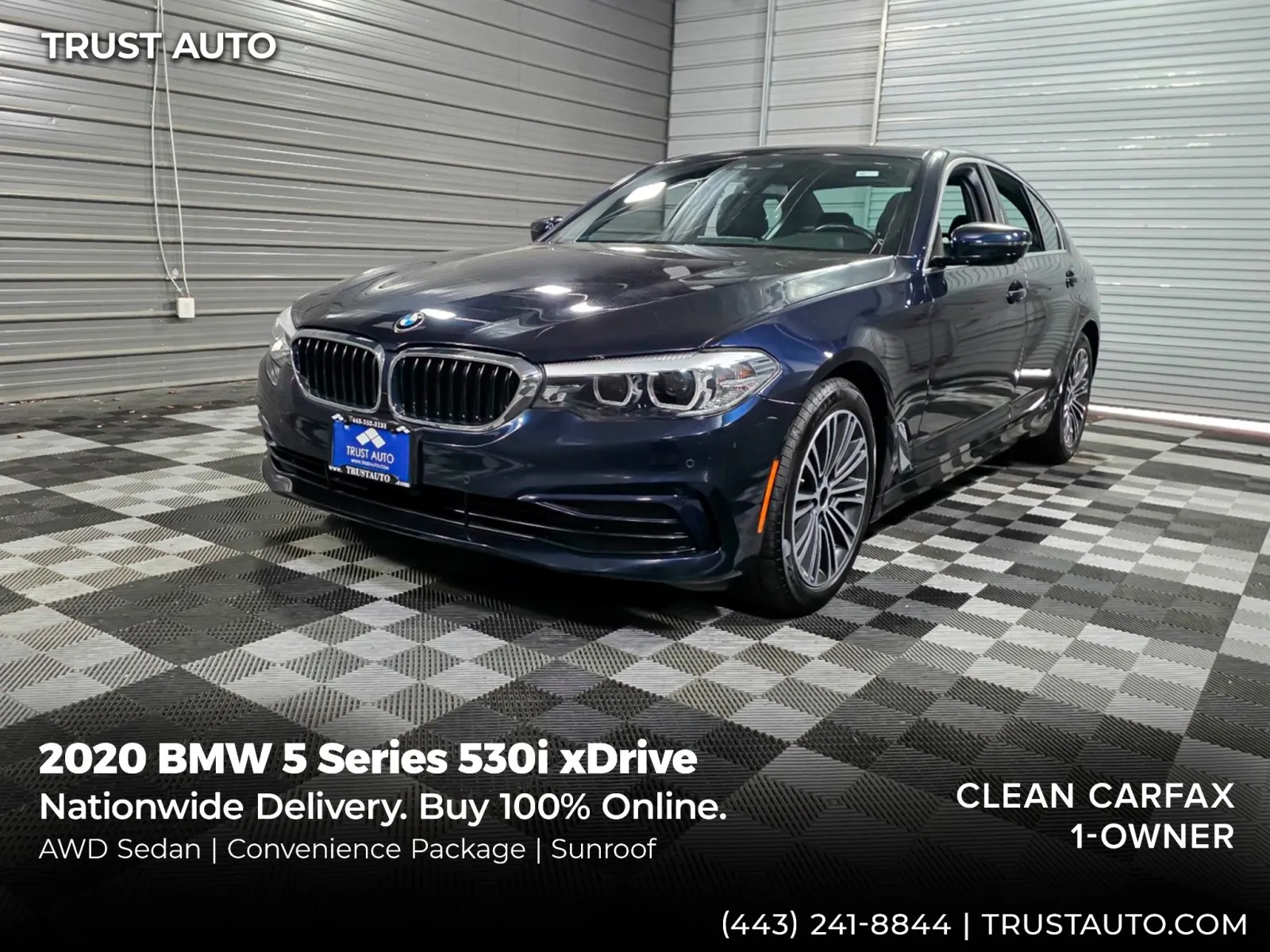 Blue 2020 BMW 5 Series 530i xDrive AWD Luxury 4-Door Sedan for sale in Sykesville, MD