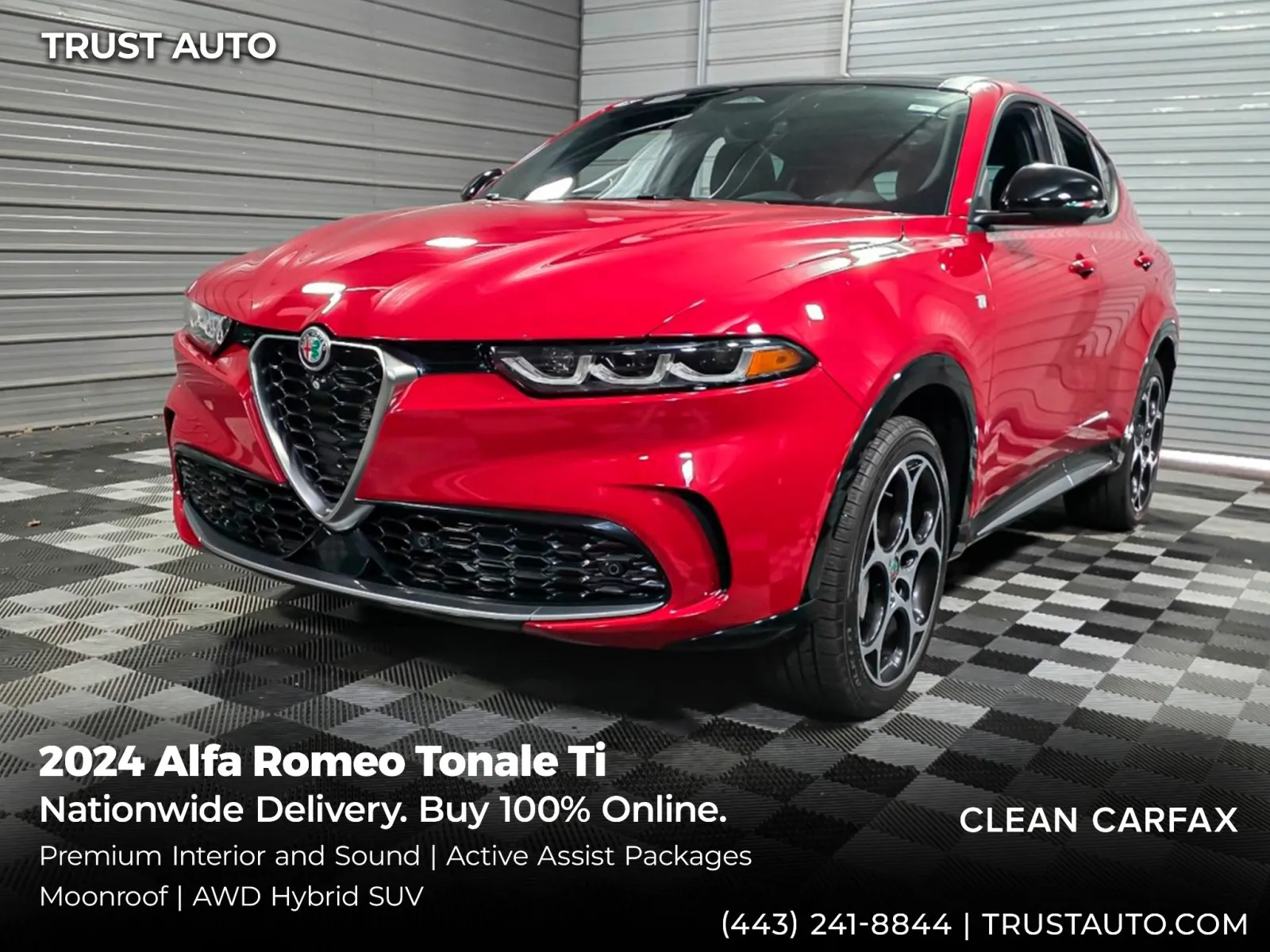 Red 2024 Alfa Romeo Tonale Ti AWD Hybrid SUV w/Premium Interior Pkg for sale in Sykesville, MD
