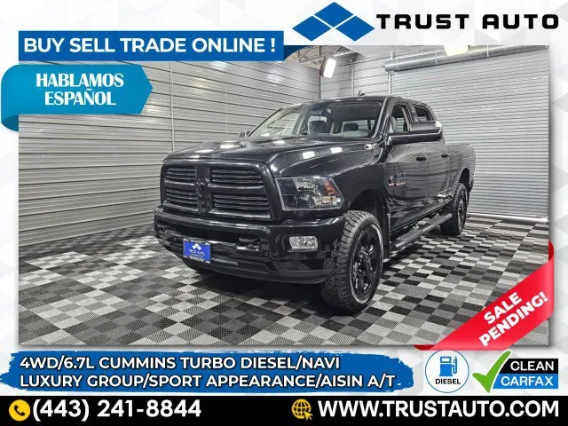 2017 Ram 3500 Big Horn 4WD Crew Cab Cummins Turbo Diesel Pickup Truck w/Aisin for sale in Sykesville, MD