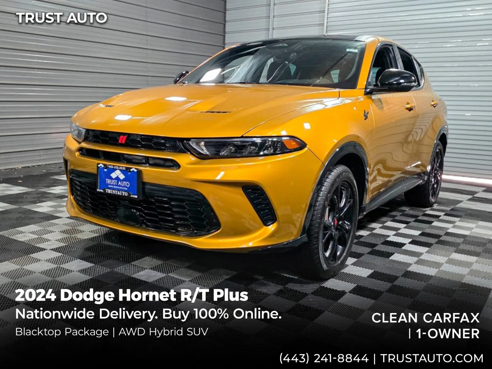 Gold 2024 Dodge Hornet R/T Plus AWD Hybrid SUV w/Blacktop Pkg for sale in Sykesville, MD
