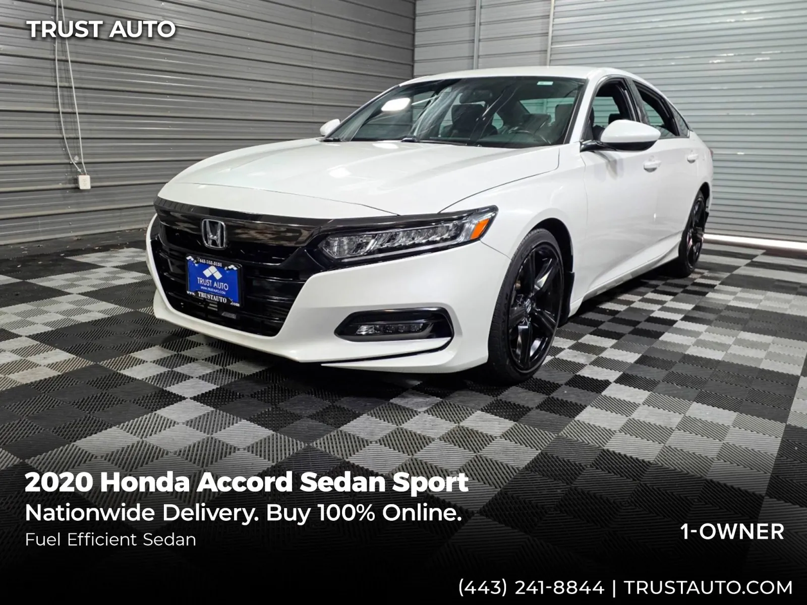 White 2020 Honda Accord Sport 4-Door Sedan for sale in Sykesville, MD