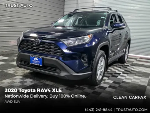 Blue 2020 Toyota RAV4 XLE AWD SUV for sale in Sykesville, MD