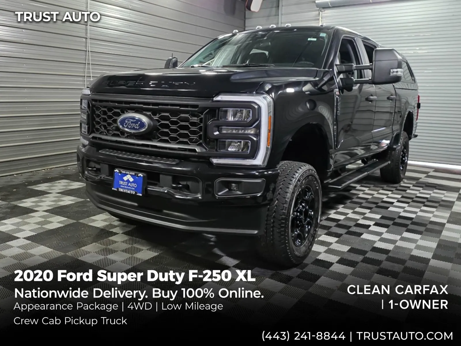 Black 2024 Ford Super Duty F-250 XL 4WD Crew Cab 7.3L V8 Godzilla Pickup Truck w/STX Appearance Pkg for sale in Sykesville, MD