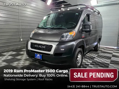 Gray 2019 Ram ProMaster 1500 Cargo 136''WB Low Roof Minivan/Van w/Shelving Storage System for sale in Sykesville, MD