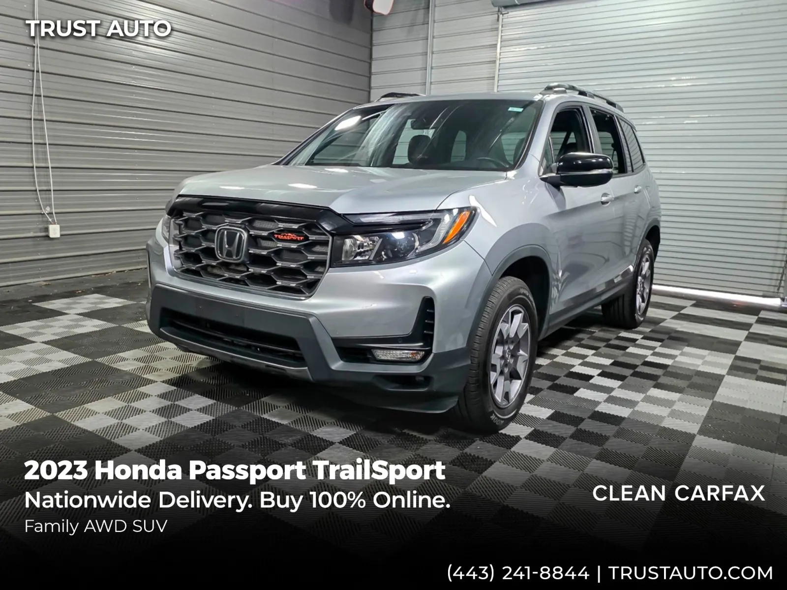 Silver 2023 Honda Passport TrailSport AWD SUV for sale in Sykesville, MD