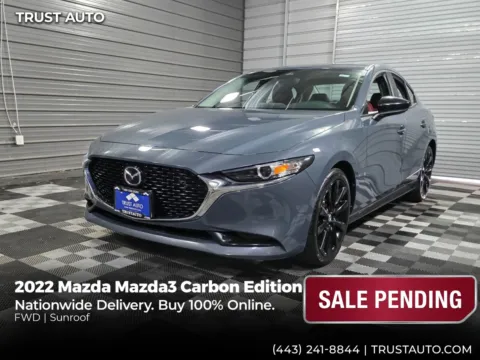 Gray 2022 Mazda Mazda3 Carbon Edition Sedan for sale in Sykesville, MD