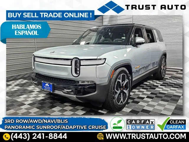Used 2023 Rivian R1S Adventure Quad Motor AWD Luxury 7 Passenger Electric SUV for sale in Sykesville MD VIN 7PDSGABA7PN012944