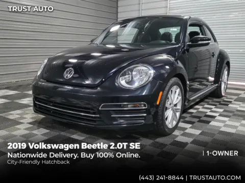Black 2019 Volkswagen Beetle 2.0T SE Hatchback for sale in Sykesville, MD