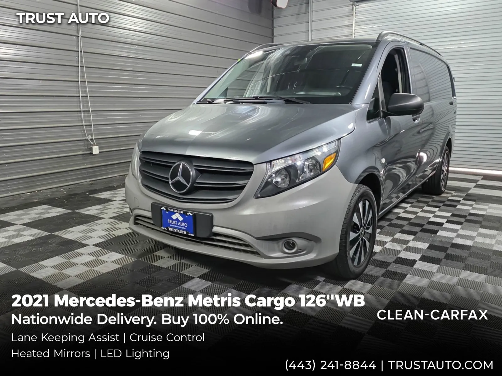 Gray 2021 Mercedes-Benz Metris Cargo 126''WB Minivan/Van for sale in Sykesville, MD
