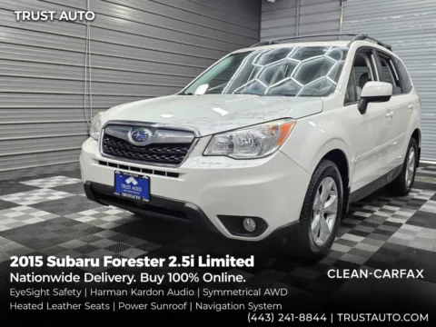 White 2015 Subaru Forester 2.5i Limited AWD SUV for sale in Sykesville, MD