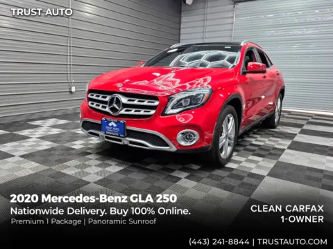 Red 2020 Mercedes-Benz GLA 250 4MATIC AWD SUV w/Premium 1 Pkg for sale in Sykesville, MD