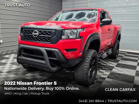 Red 2022 Nissan Frontier S 4WD King Cab Pickup Truck for sale in Sykesville, MD