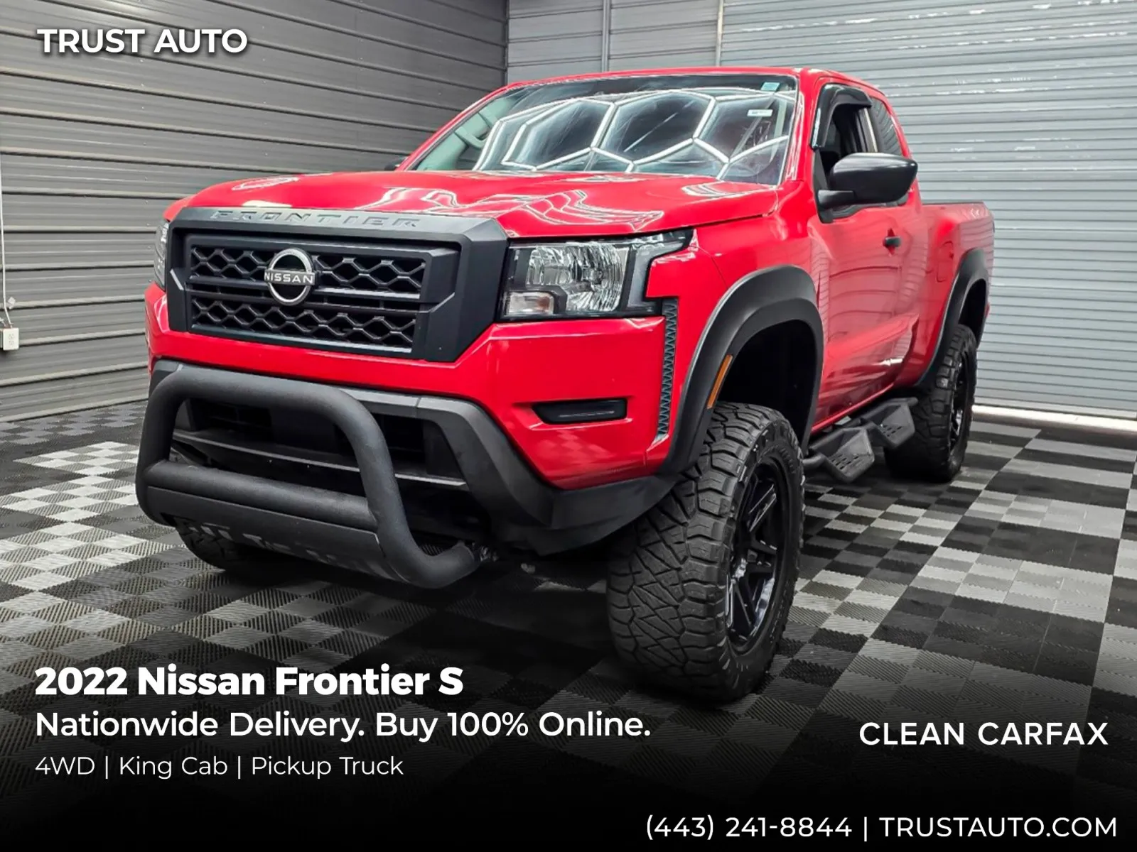 Red 2022 Nissan Frontier S 4WD King Cab Pickup Truck for sale in Sykesville, MD