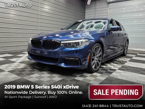 Blue 2019 BMW 5 Series 540i xDrive AWD Luxury Sedan w/M Sport Pkg for sale in Sykesville, MD